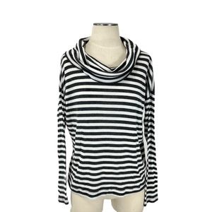 Gap- Charcoal Gray Ivory Cowl Neck Thermal Top S